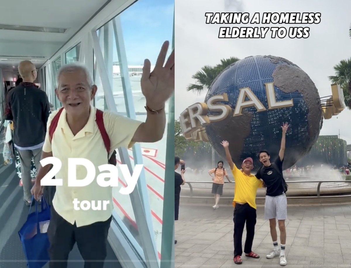 TikToker treats homeless Malaysian uncle to 2-day SG trip with help from other Singaporeans